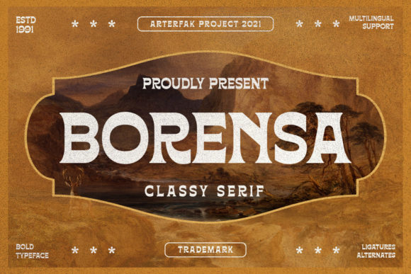 Borensa: A Retro Bold Display Font for Marketing Impact