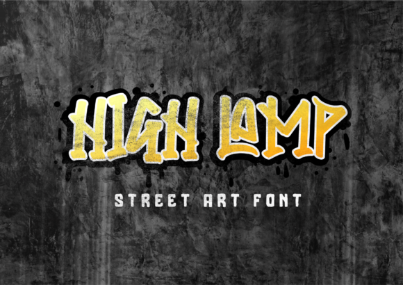 High Lamp Font: A Futuristic Graffiti Display Typeface for Campaigns