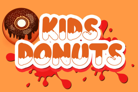 Kids Donuts Font in Branding and Design Projects