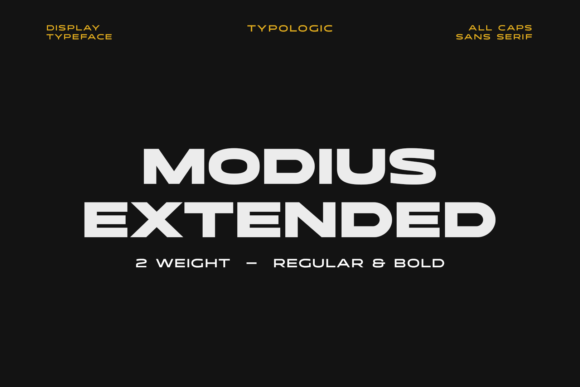 Modius Extended: A Bold and Minimalist Display Font