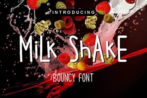 The Milk Shake Font: A Bouncy and Joyful Display Typeface