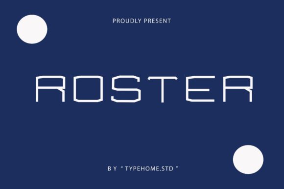 The Roster Font: A Modern, Robotic Display Typeface for Creators